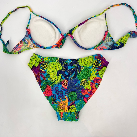 Carabella Vintage Vibrant aquarium sea life Bikini Set M - Picture 4 of 5
